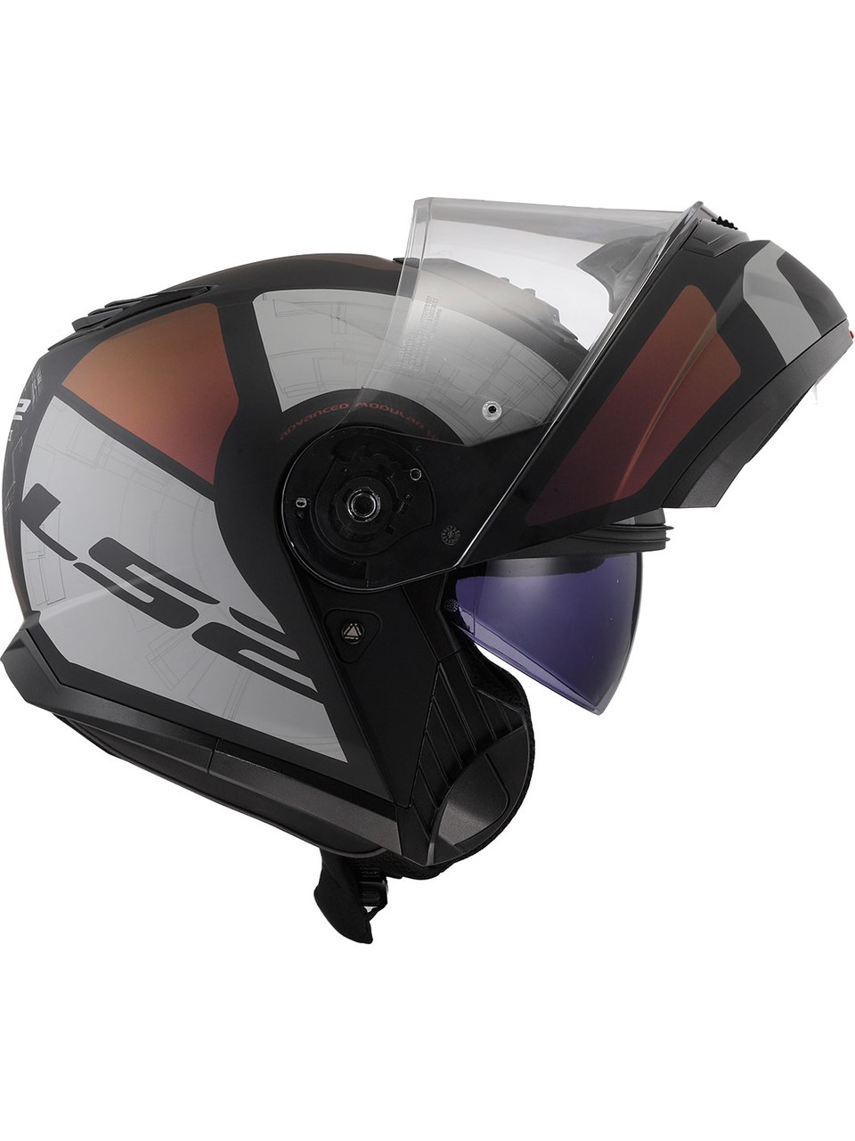 LS2 STROBE 2 ORION MAT SİYAH-MOR-MAVİ KASK